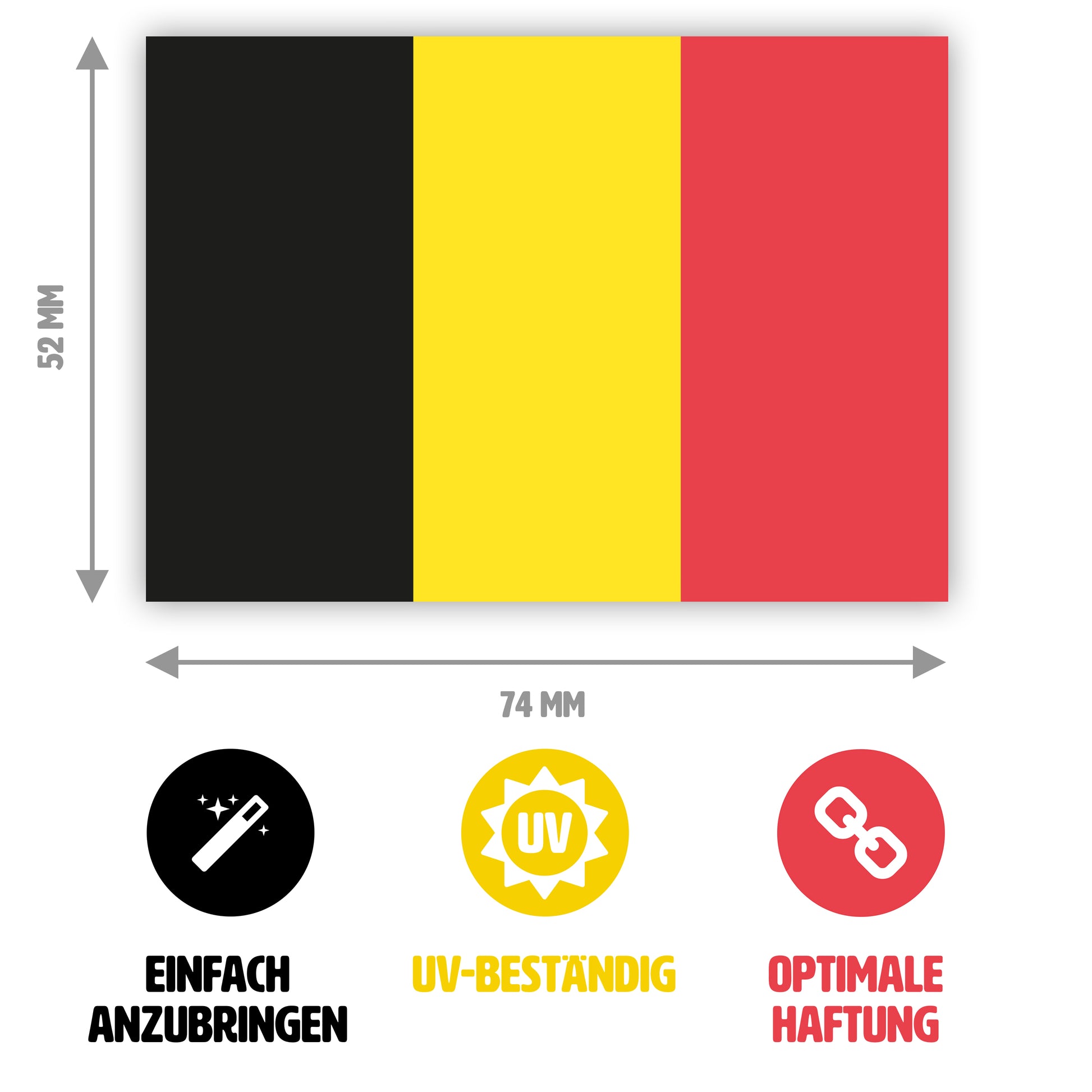 Aufkleber Belgien-Flagge