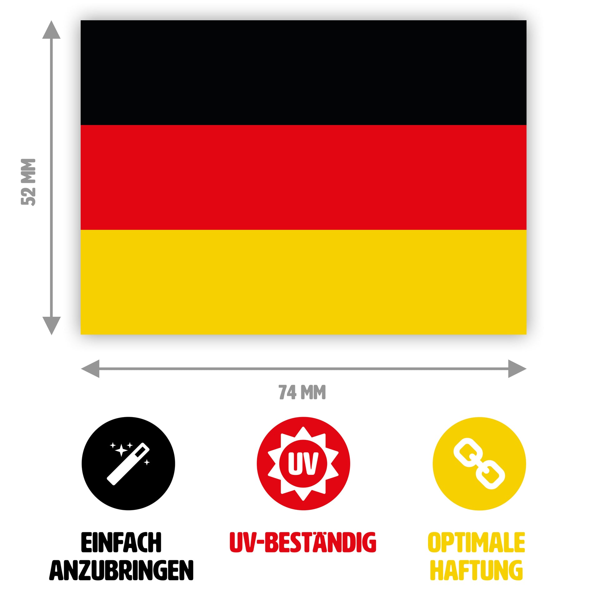Deutschland, Nationalflagge, Aufkleber, Sticker und Folien für