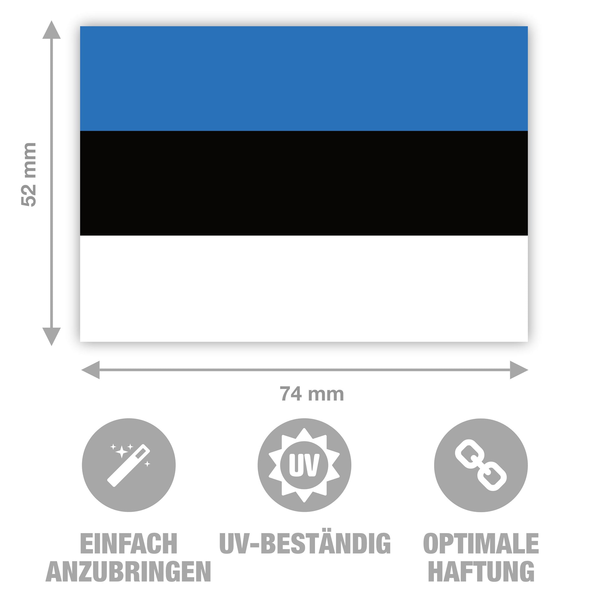 Estland Flagge Sticker
