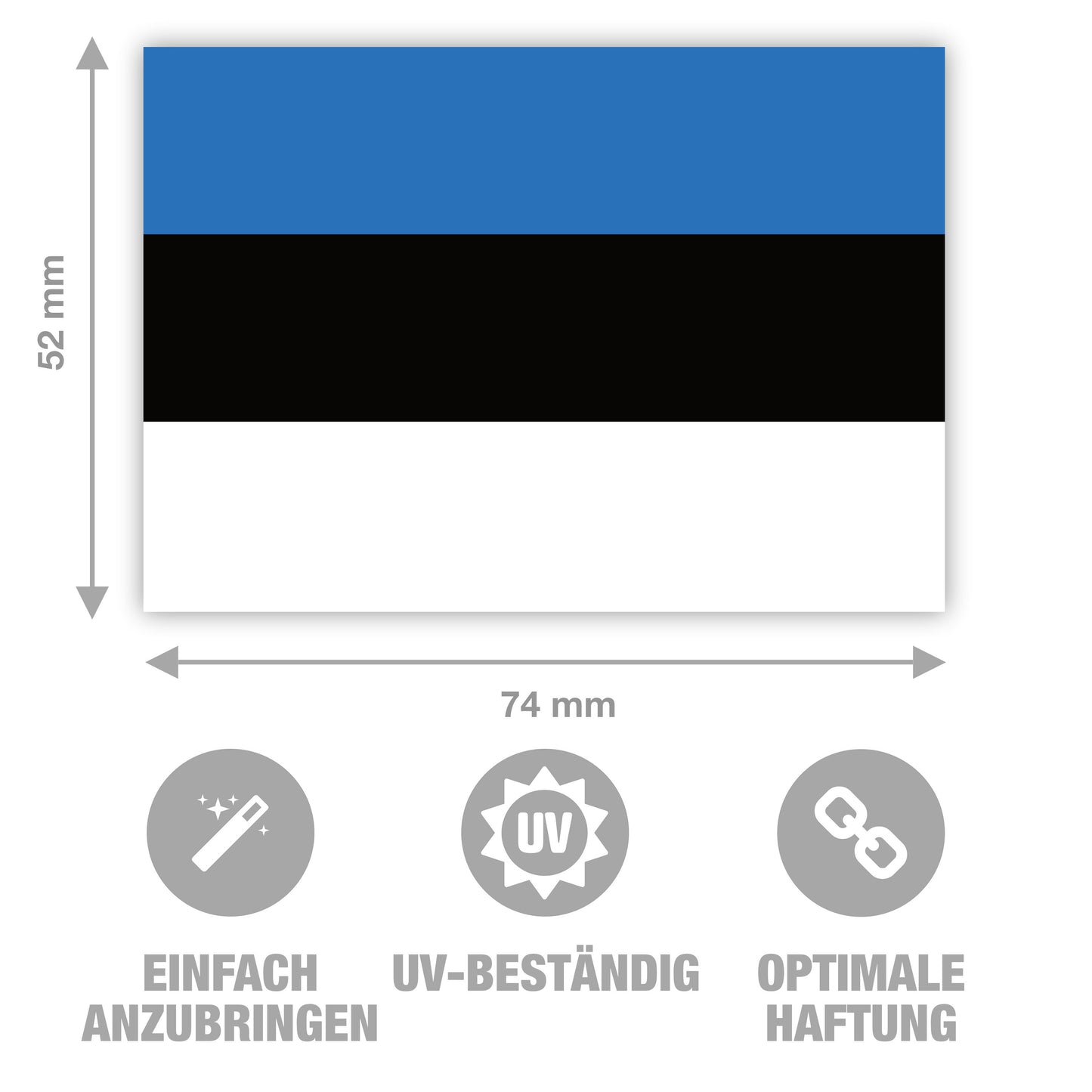 Estland Flagge Sticker