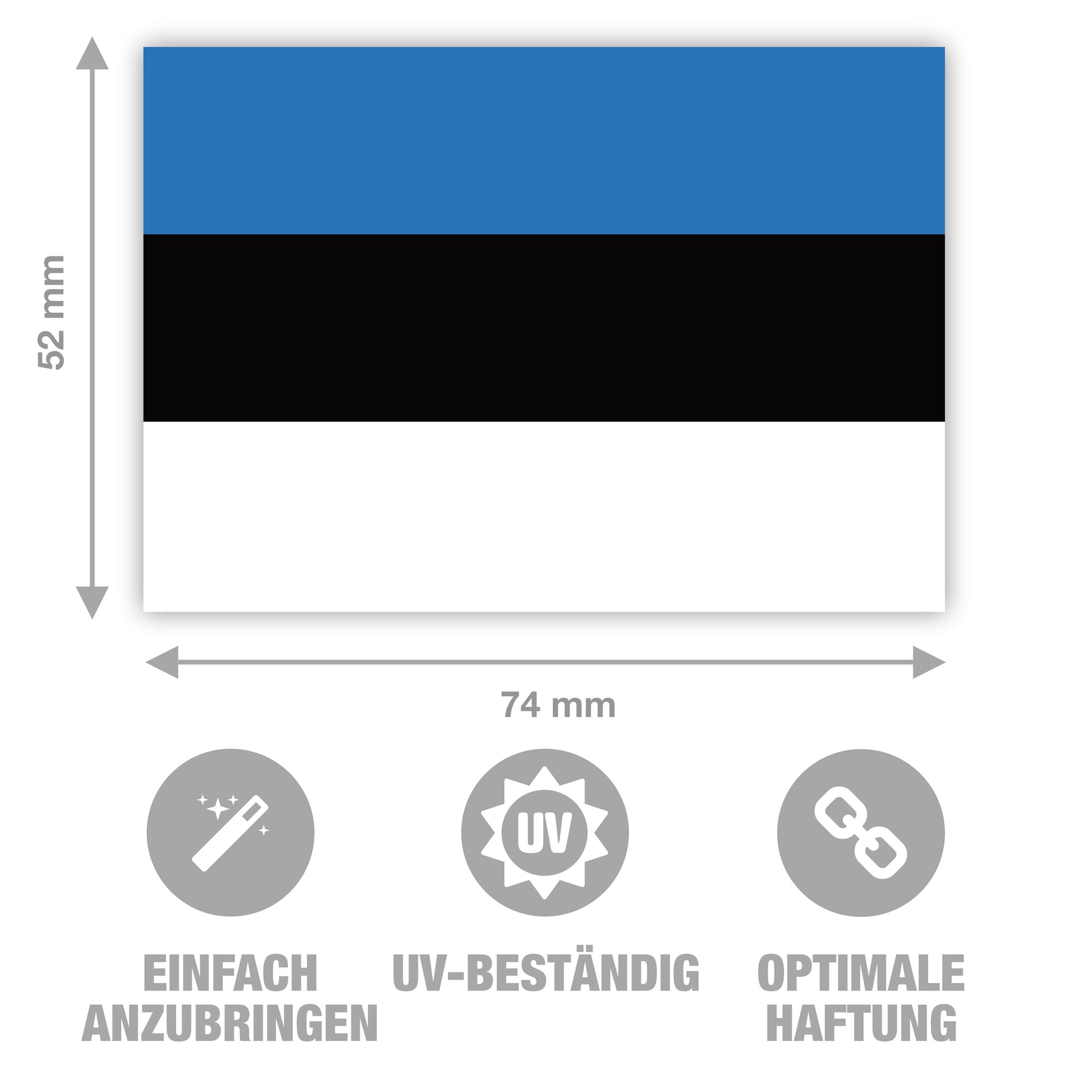 Estland Flagge Sticker