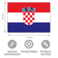 10 Stück - Aufkleber - Kroatien-Flagge / kroatische Fahne - 7,4 x 5,2 cm