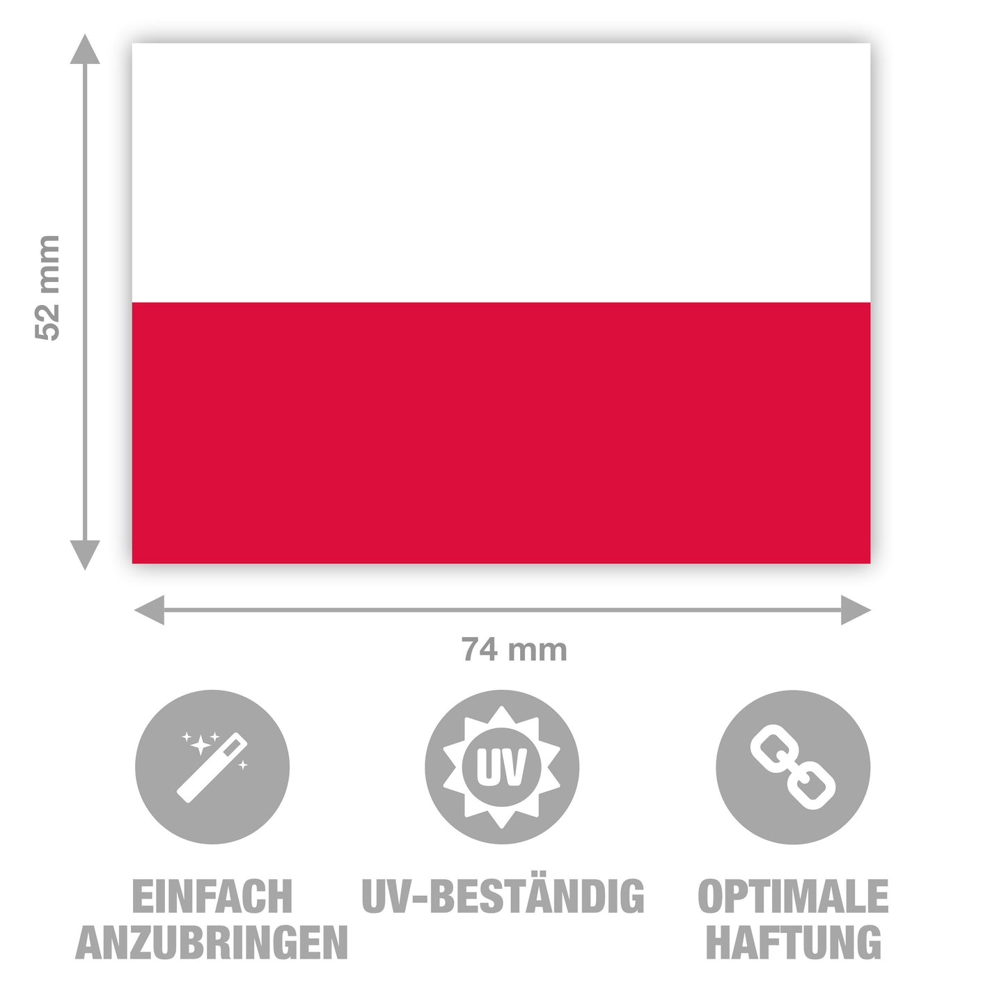 Polnische Flagge als Sticker