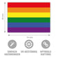 10 Stück - Aufkleber - Regenbogen-Flagge / LGBTQ - 7,4 x 5,2 cm