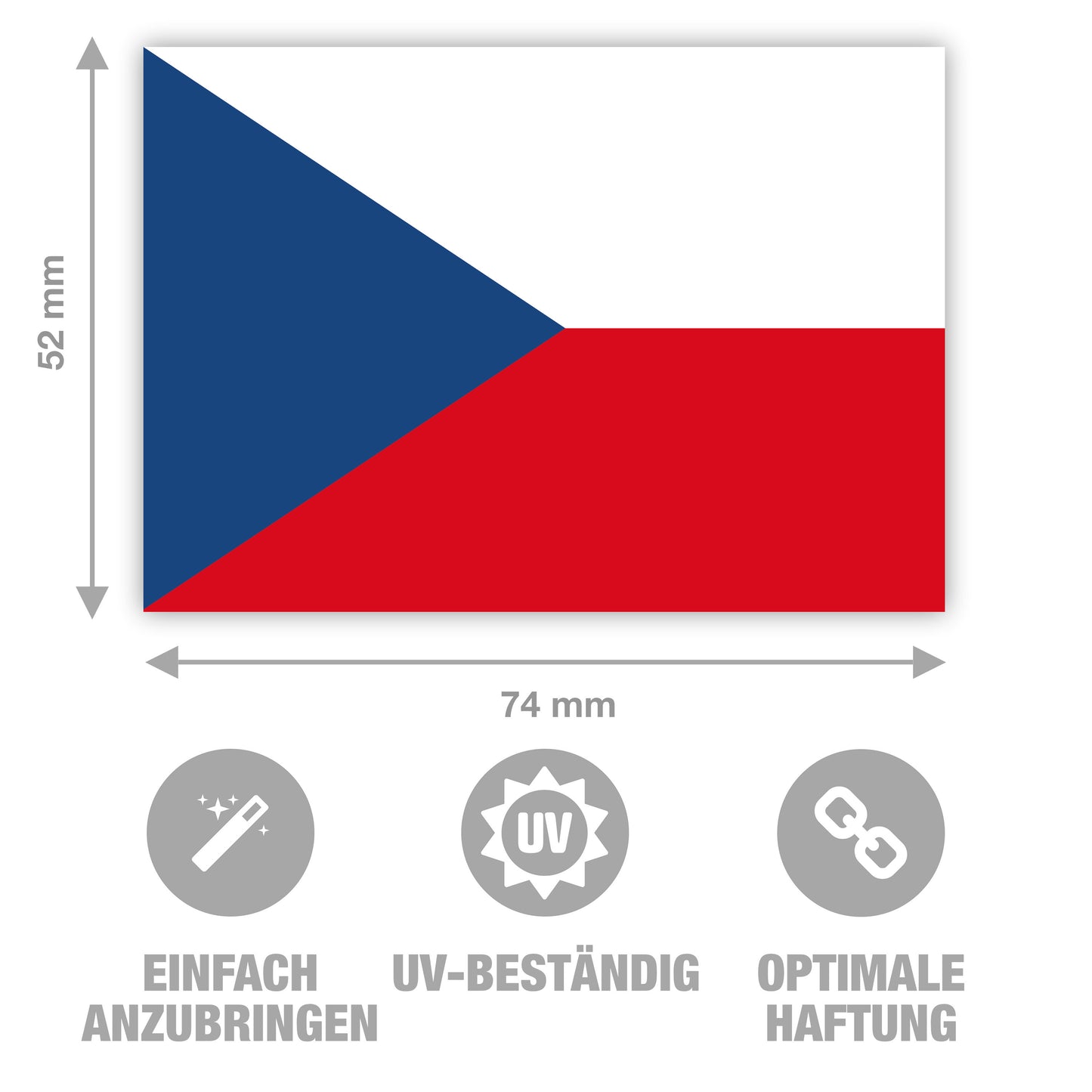 Tschechien Flagge Sticker