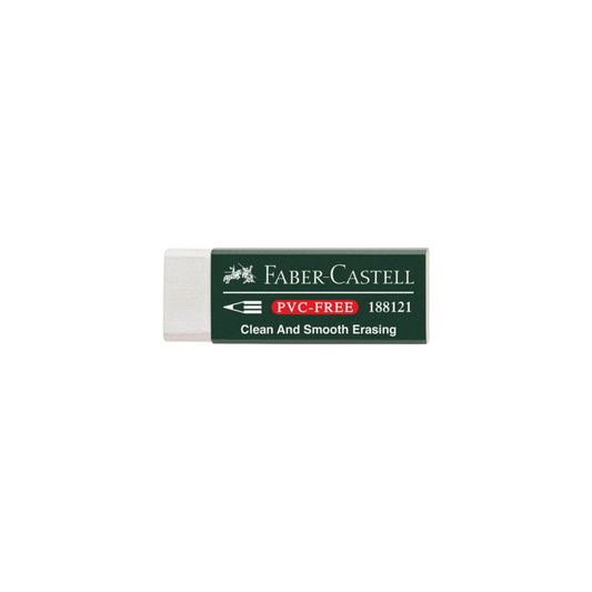 1 Stück - Faber Castell Radiergummi weiß - PVC frei