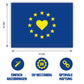 Europa mit Herz Sticker