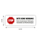 2 Stück - Magnet-Schild "Bitte keine Werbung" für Briefkästen